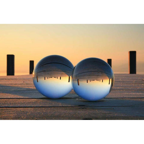 Chiemseemorgen II Black Modern Wood Framed Art Print by Rossmeissl, Gerhard