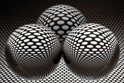 Glaskugelspiel III Black Ornate Wood Framed Art Print with Double Matting by Rossmeissl, Gerhard