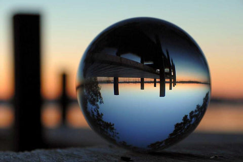 Abendstimmung White Modern Wood Framed Art Print with Double Matting by Rossmeissl, Gerhard