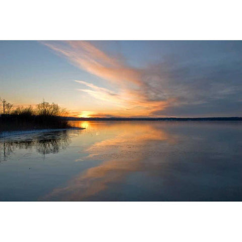 Starnberger See II Black Modern Wood Framed Art Print by Rossmeissl, Gerhard