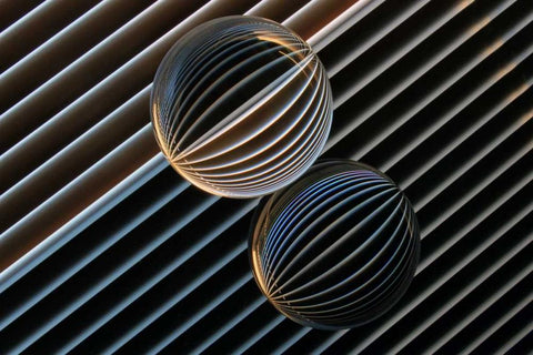 Kugelspiel White Modern Wood Framed Art Print with Double Matting by Rossmeissl, Gerhard