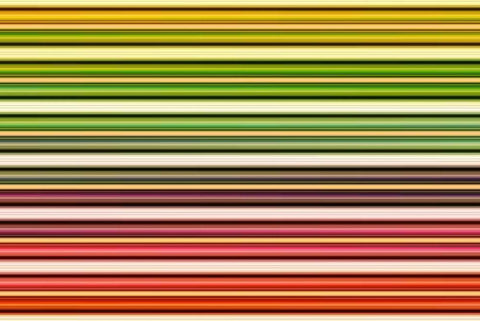 Color Lines I White Modern Wood Framed Art Print with Double Matting by Rossmeissl, Gerhard