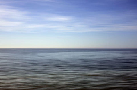 Horizont und Licht VII White Modern Wood Framed Art Print with Double Matting by Rossmeissl, Gerhard