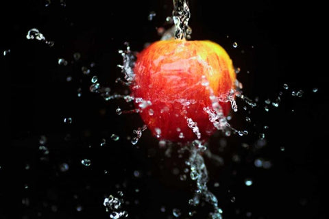 Spritzige Fruchte IV Black Ornate Wood Framed Art Print with Double Matting by Riedt, Kirsten