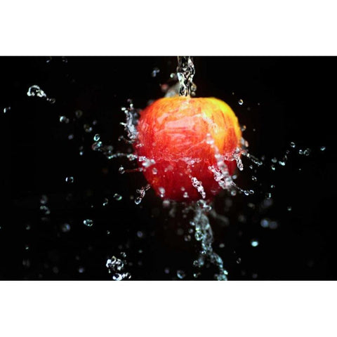 Spritzige Fruchte IV Black Modern Wood Framed Art Print by Riedt, Kirsten