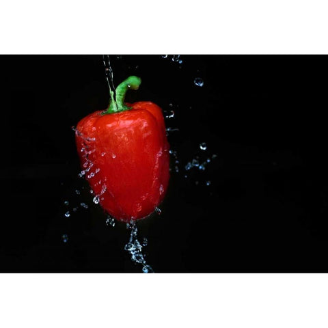 Spritziges Gemuse I White Modern Wood Framed Art Print by Riedt, Kirsten