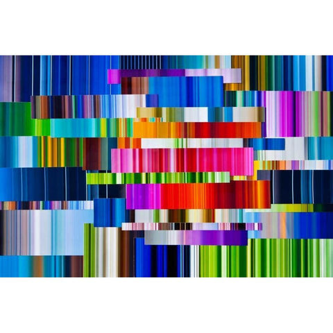 Lichtlinien 708 Black Modern Wood Framed Art Print with Double Matting by Klipp, Ortwin
