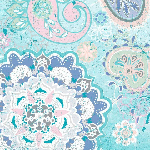 Paisley Faire VI White Modern Wood Framed Art Print by Mark, Leslie
