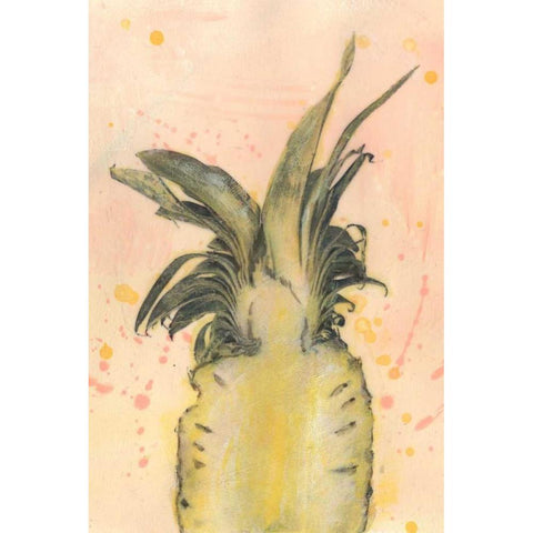 Pineapple Delight II Black Modern Wood Framed Art Print by McCavitt, Naomi