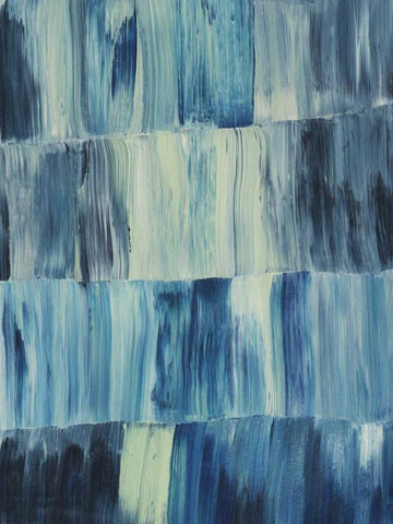 Aurora Blues I White Modern Wood Framed Art Print with Double Matting by Popp, Grace