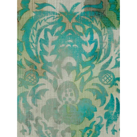 Velvet and Damask IV Black Modern Wood Framed Art Print with Double Matting by Zarris, Chariklia