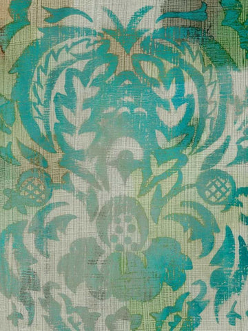 Velvet and Damask IV Black Ornate Wood Framed Art Print with Double Matting by Zarris, Chariklia