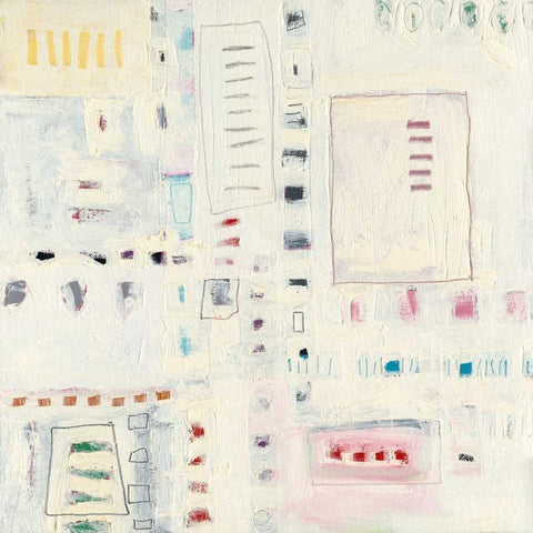 White Out White Modern Wood Framed Art Print by Galapon, Nikki