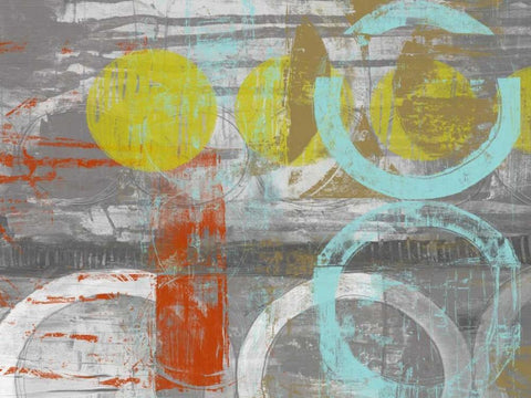 Linked Orbs II Black Ornate Wood Framed Art Print with Double Matting by Goldberger, Jennifer