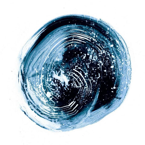 Indigo Nebula III Black Modern Wood Framed Art Print by Harper, Ethan