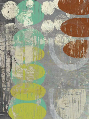 Circles Circle I Black Ornate Wood Framed Art Print with Double Matting by Goldberger, Jennifer