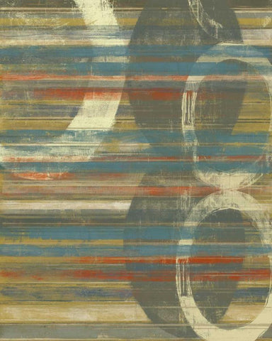 Textured Orbs I Black Ornate Wood Framed Art Print with Double Matting by Goldberger, Jennifer