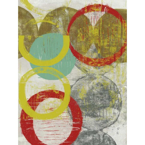 Layers and Circles II Gold Ornate Wood Framed Art Print with Double Matting by Goldberger, Jennifer