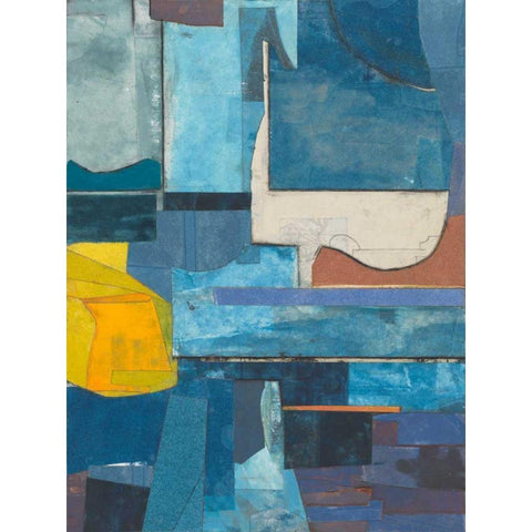 Journeymans Papers II Black Modern Wood Framed Art Print with Double Matting by Delamater, Rob