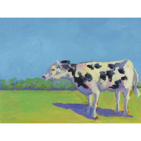 Cow Pals III White Modern Wood Framed Art Print by Young, Carol