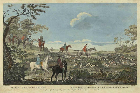 The Thrill of the Chase III Black Ornate Wood Framed Art Print with Double Matting by Unknown