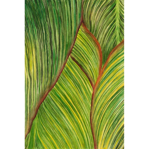 Tropical Crop II White Modern Wood Framed Art Print by Wang, Melissa
