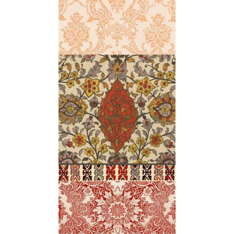 Bohemian Tapestry I White Modern Wood Framed Art Print by Vision Studio