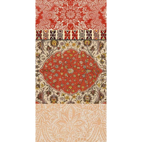Bohemian Tapestry II White Modern Wood Framed Art Print by Vision Studio