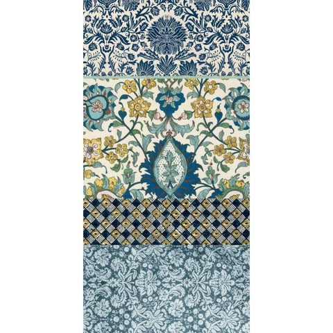 Bohemian Tapestry III Black Modern Wood Framed Art Print with Double Matting by Vision Studio