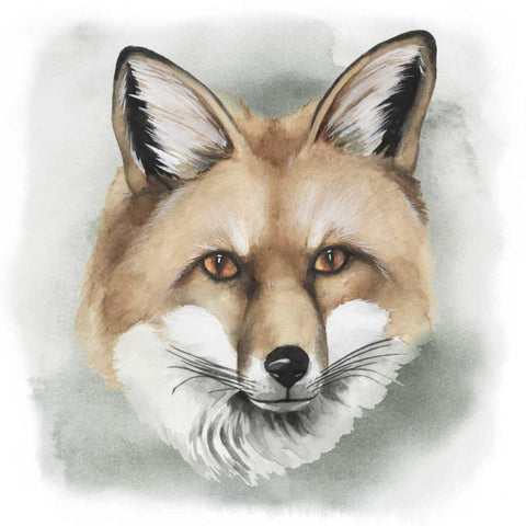 Greenwood Animals I Black Ornate Wood Framed Art Print with Double Matting by Popp, Grace