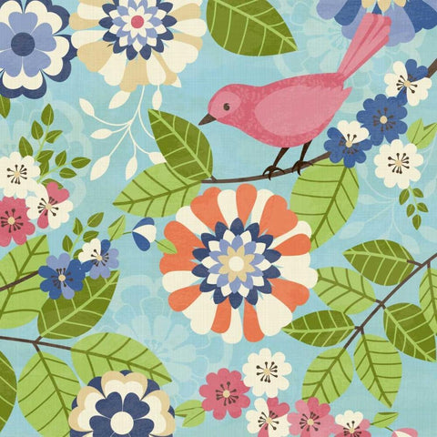 Flock Together I Black Ornate Wood Framed Art Print with Double Matting by Kappa, Diane