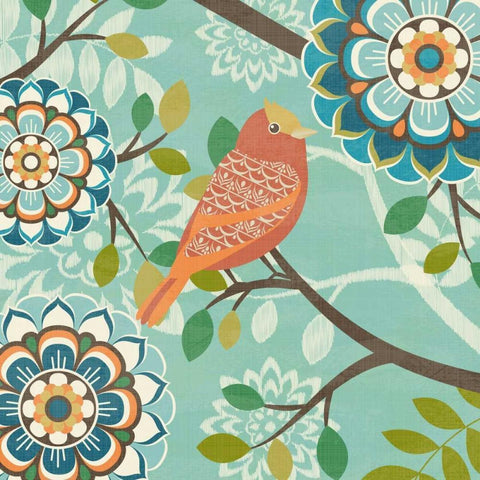 Flock Together III White Modern Wood Framed Art Print by Kappa, Diane