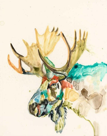 Hi Fi Wildlife IV White Modern Wood Framed Art Print with Double Matting by Goldberger, Jennifer