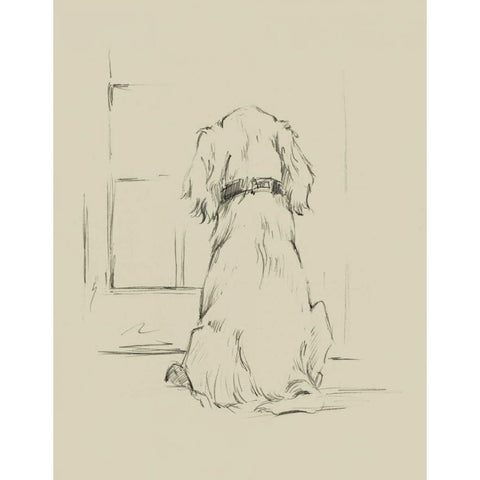 Waiting for Master I Black Modern Wood Framed Art Print by Harper, Ethan