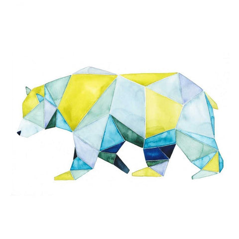 Geo Animal I Black Ornate Wood Framed Art Print with Double Matting by Popp, Grace