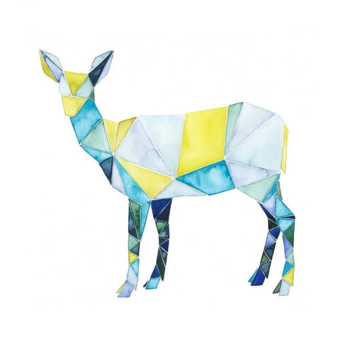 Geo Animal II White Modern Wood Framed Art Print by Popp, Grace