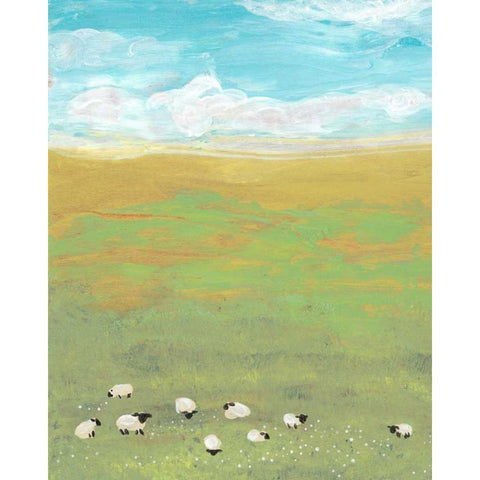 Herd I White Modern Wood Framed Art Print by Ludwig, Alicia