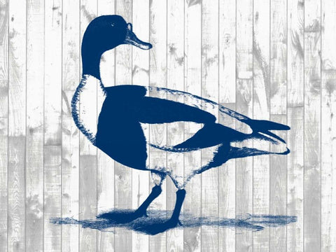 Woodgrain Fowl III Black Ornate Wood Framed Art Print with Double Matting by Goldberger, Jennifer