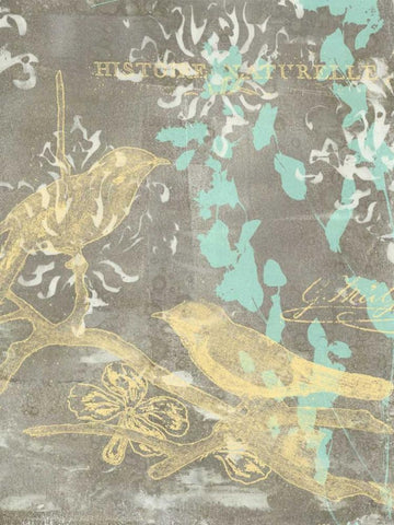 Pretty Birds II Black Ornate Wood Framed Art Print with Double Matting by Goldberger, Jennifer