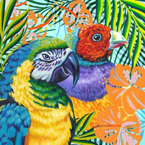 Luau II Gold Ornate Wood Framed Art Print with Double Matting by Vitaletti, Carolee