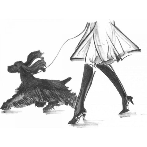 Perfect Companion I Black Modern Wood Framed Art Print with Double Matting by Harper, Ethan