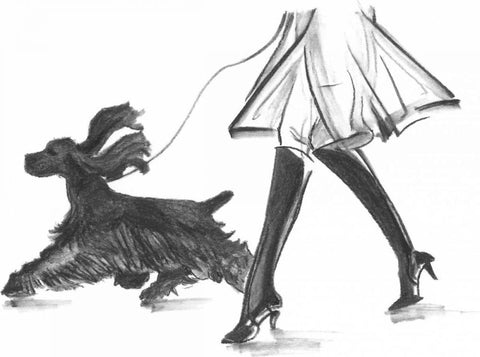 Perfect Companion I Black Ornate Wood Framed Art Print with Double Matting by Harper, Ethan