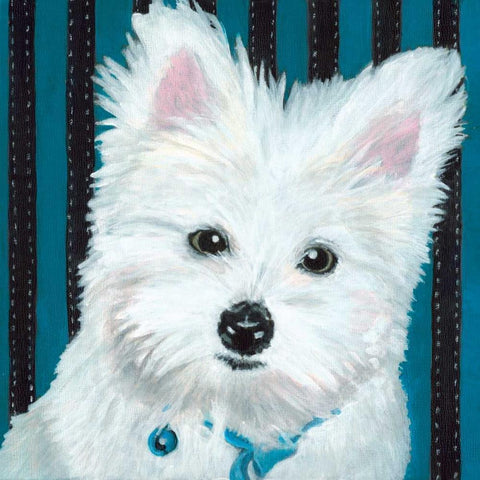 Dlynns Dogs - Paris Gold Ornate Wood Framed Art Print with Double Matting by Roll, Dylnn