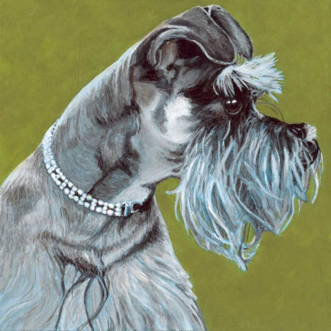 Dlynns Dogs - Zoee White Modern Wood Framed Art Print with Double Matting by Roll, Dylnn