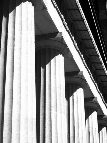 Structural Details II White Modern Wood Framed Art Print with Double Matting by Pica, Jeff
