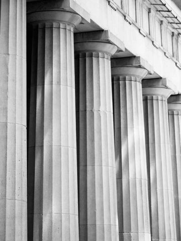 Structural Details IV White Modern Wood Framed Art Print with Double Matting by Pica, Jeff