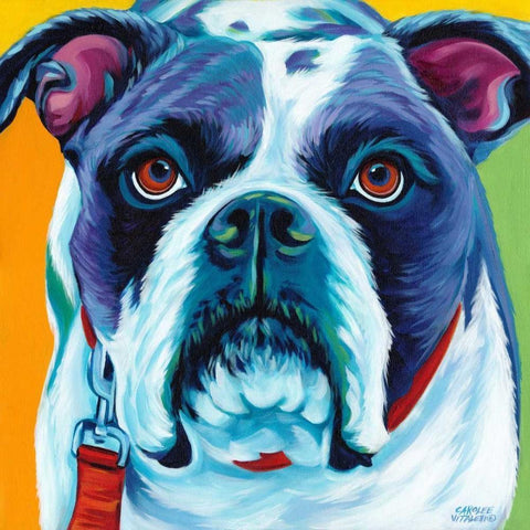 Cute Pups II Black Modern Wood Framed Art Print by Vitaletti, Carolee