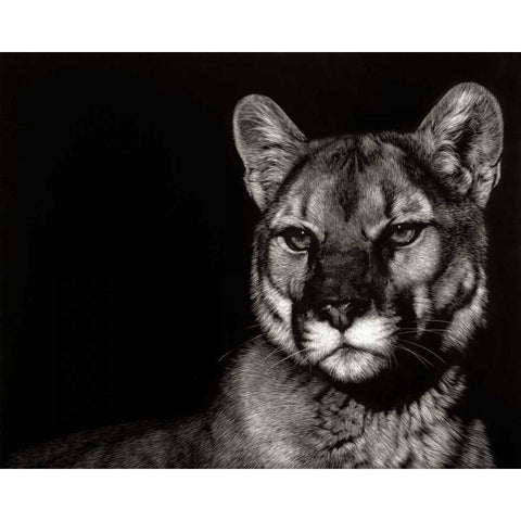 Scratchboard Nightfall Gold Ornate Wood Framed Art Print with Double Matting by Chapman, Julie T.