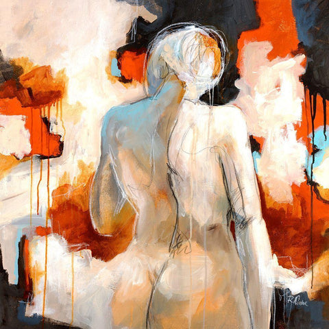 Forget Me Not I Black Ornate Wood Framed Art Print with Double Matting by Drotar, Rikki