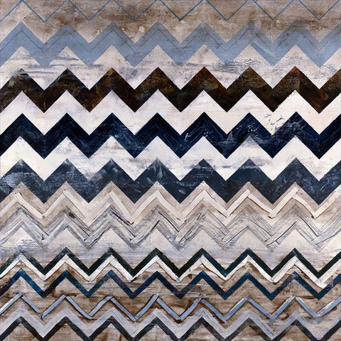 Zig Zag IV Black Modern Wood Framed Art Print by Henry, Alexys